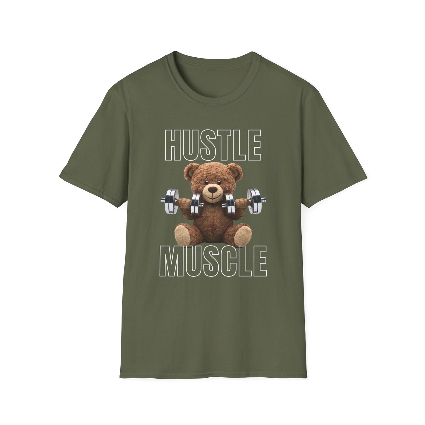Hustle Muscle Bear Gym T-shirt