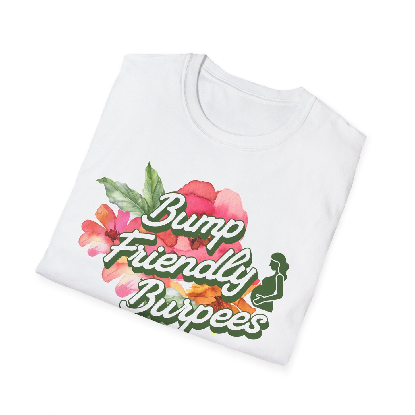 Maternity Fitness T-Shirt - Bump Friendly Burpees Pre/Postnatal Design