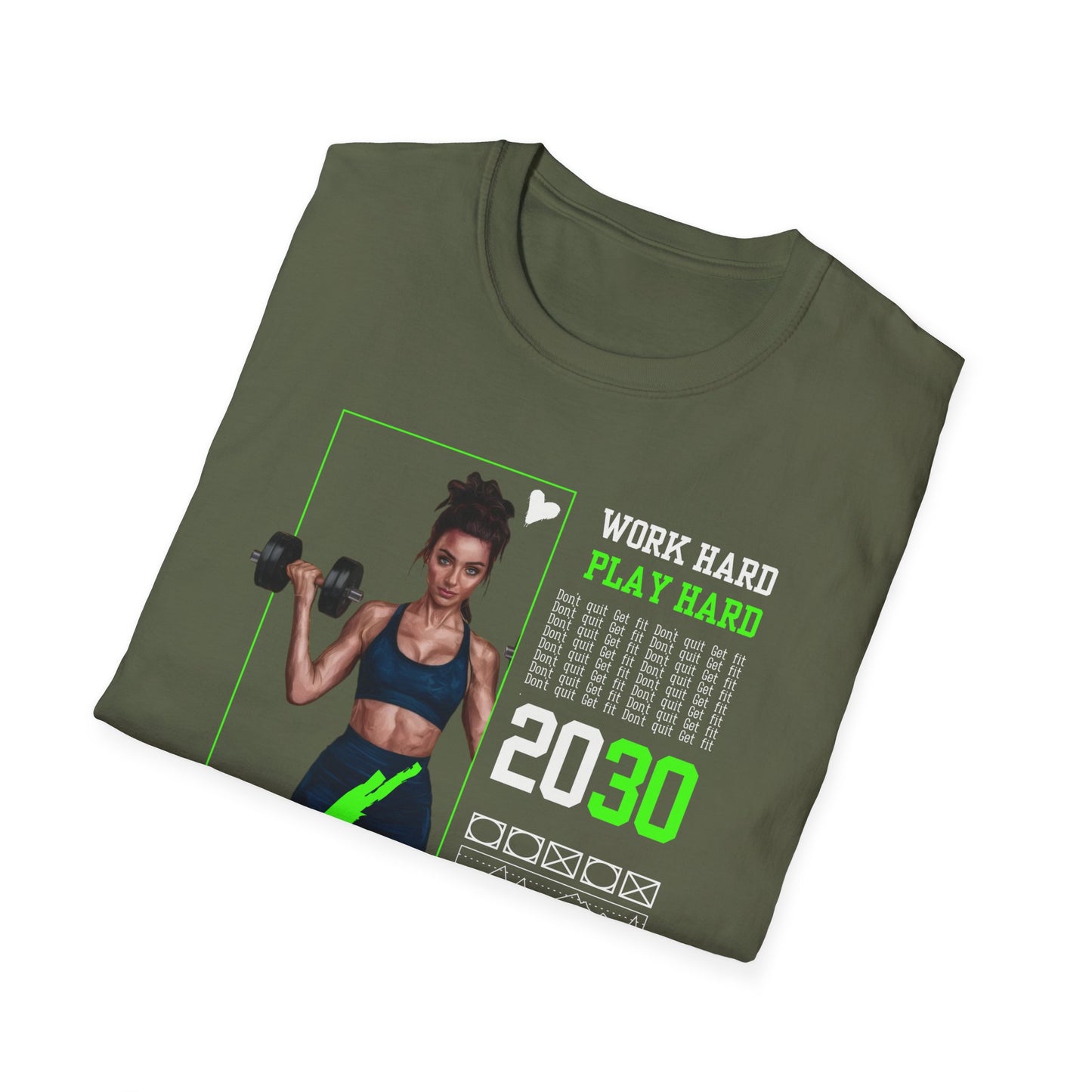 Work Hard Play Hard Gym Workout T-Shirt