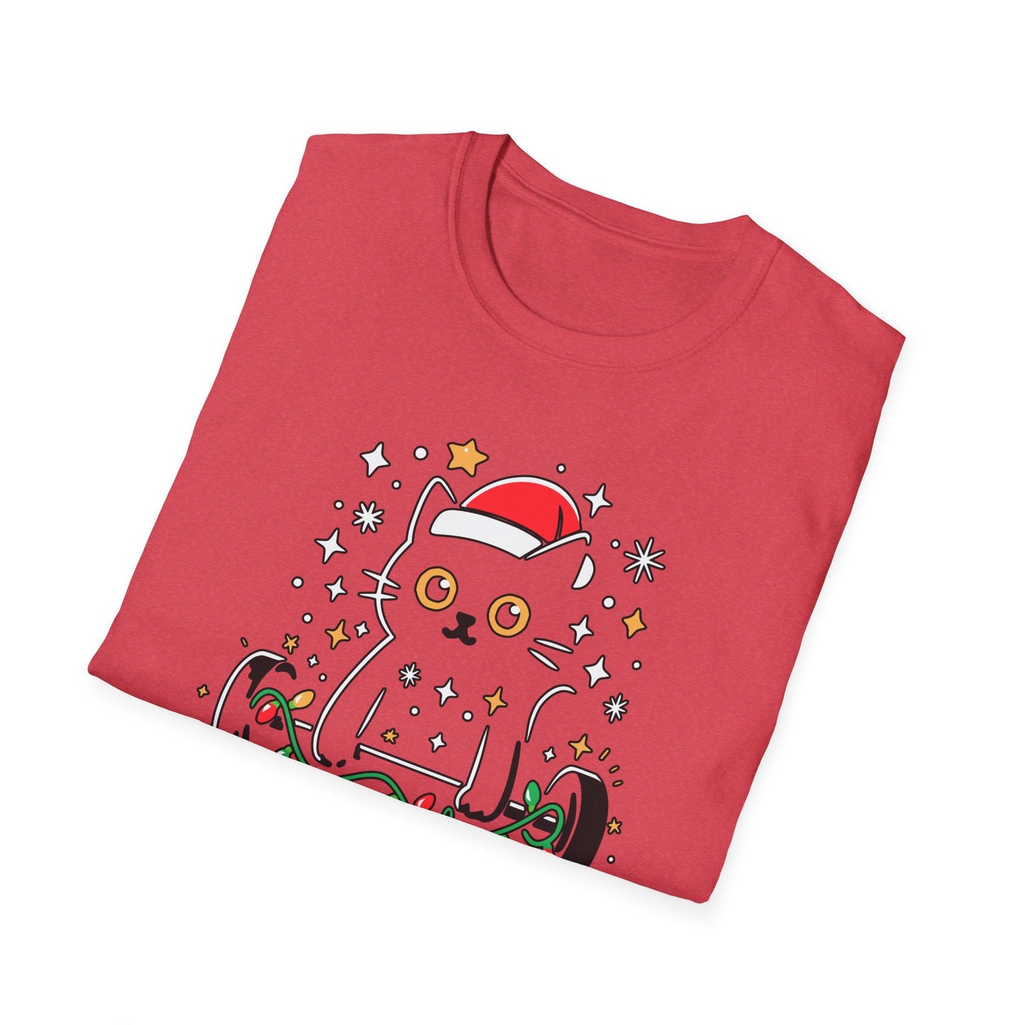 Christmas Cat Fitness T-shirt