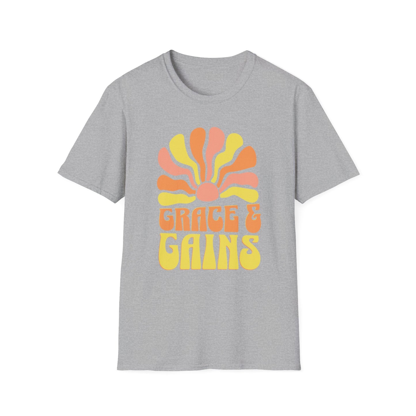 Grace & Gains Faith-Based Fitness T-Shirt