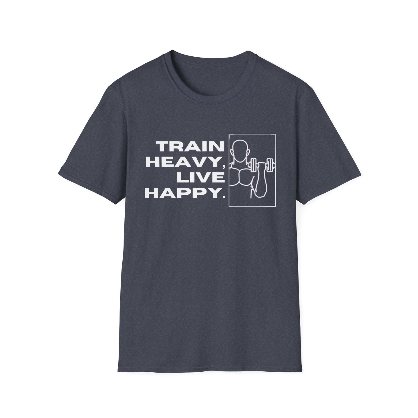 Train Heavy Live Happy Gym T-shirt