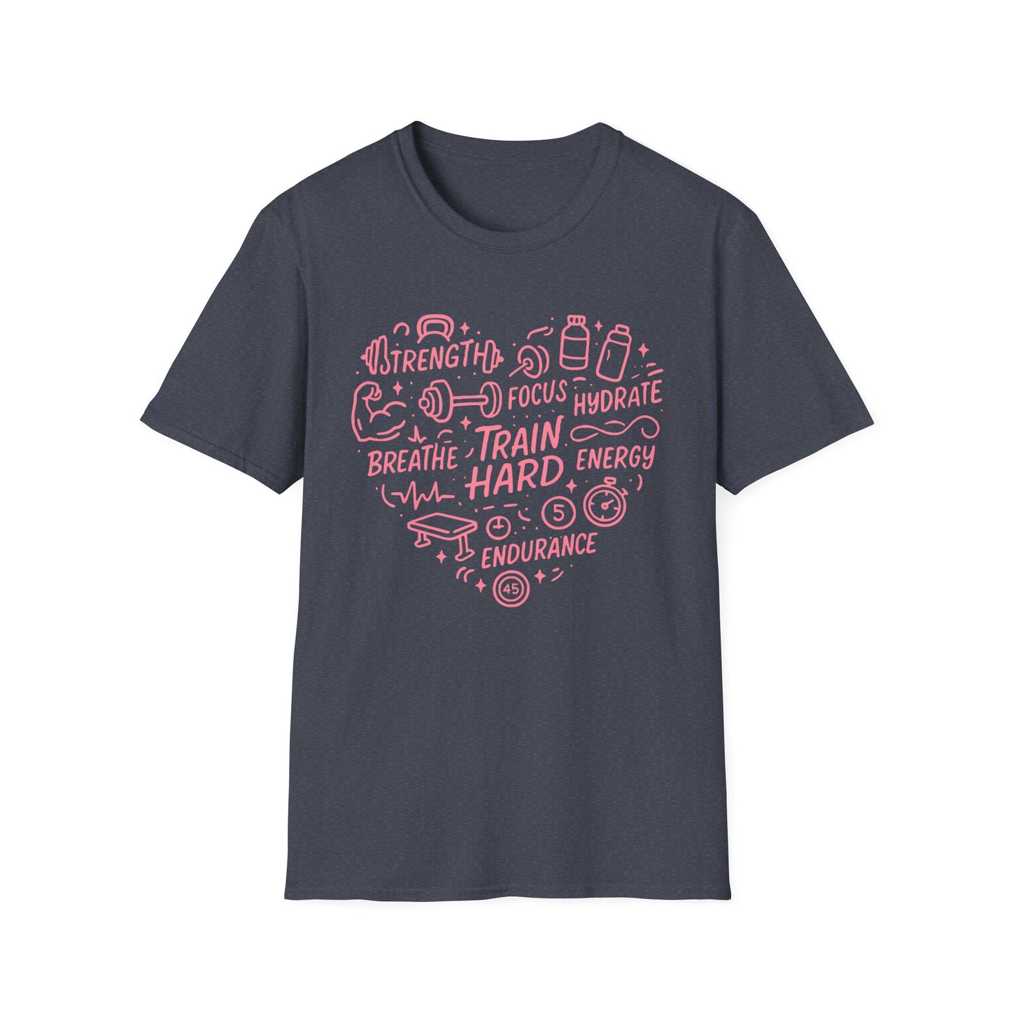 Train Heart Couple Fitness T-Shirt