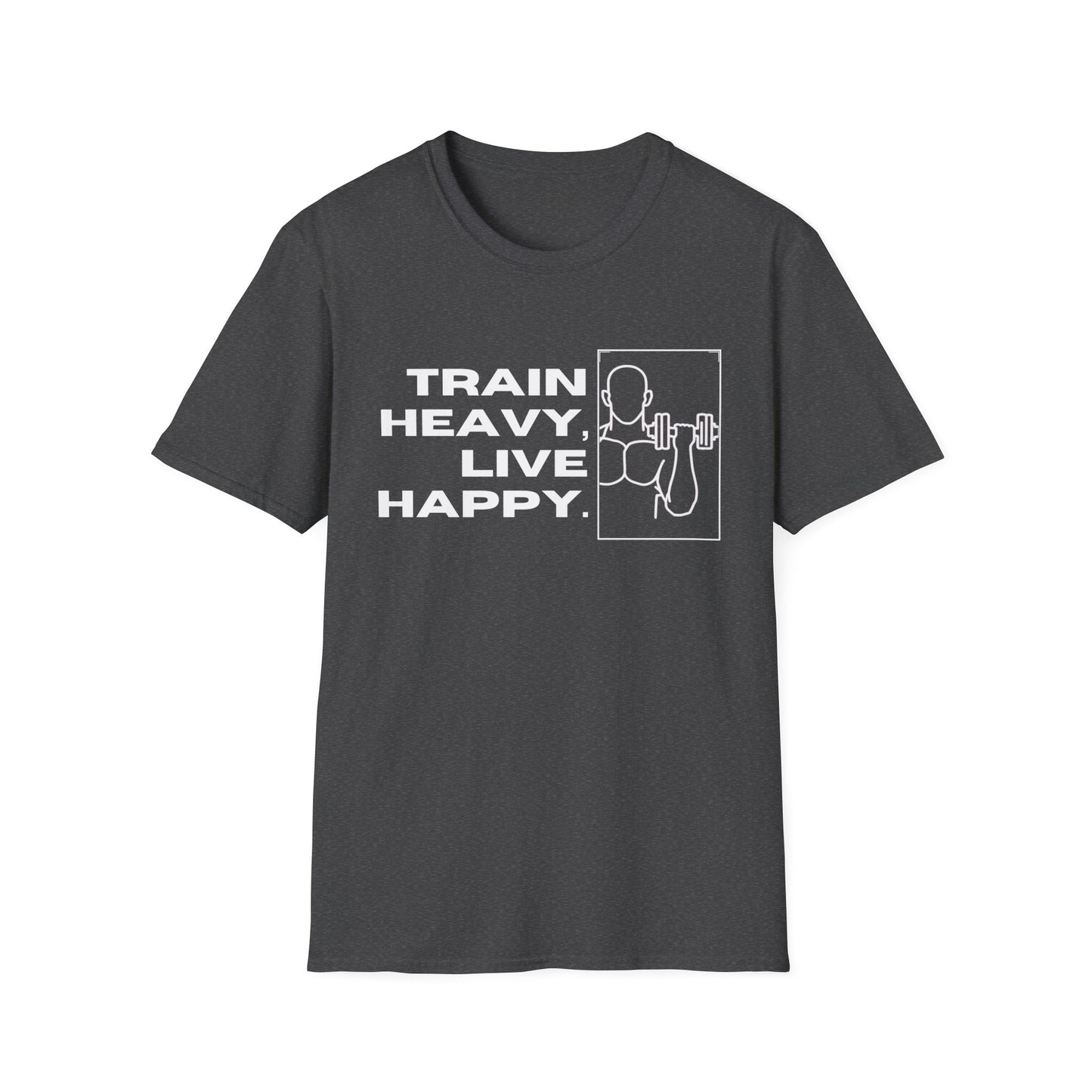 Train Heavy Live Happy Gym T-shirt