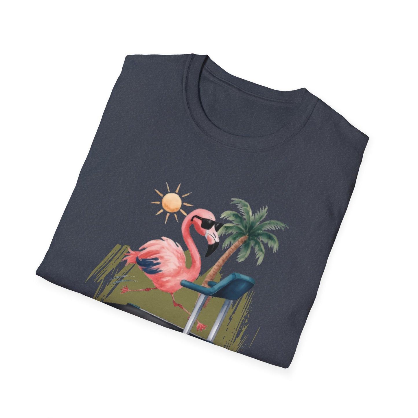 Fit Happens Treadmill Flamingo Gym T-Shirt