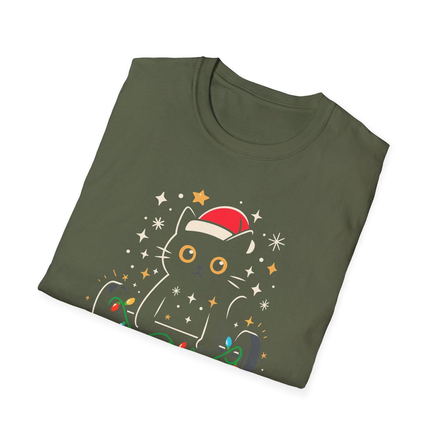 Christmas Cat Fitness T-shirt
