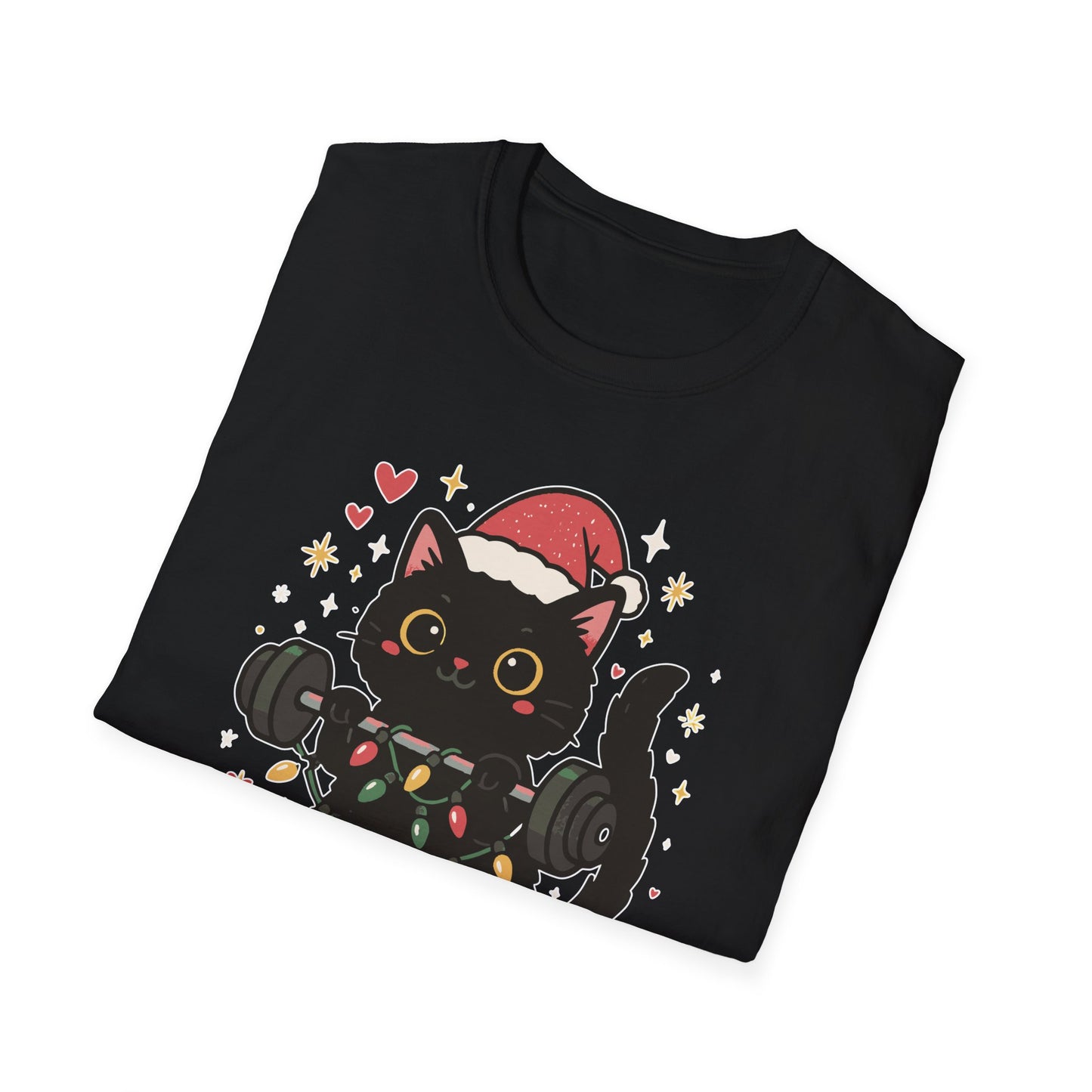 Meowy Christmas Cat Fitness T-shirt