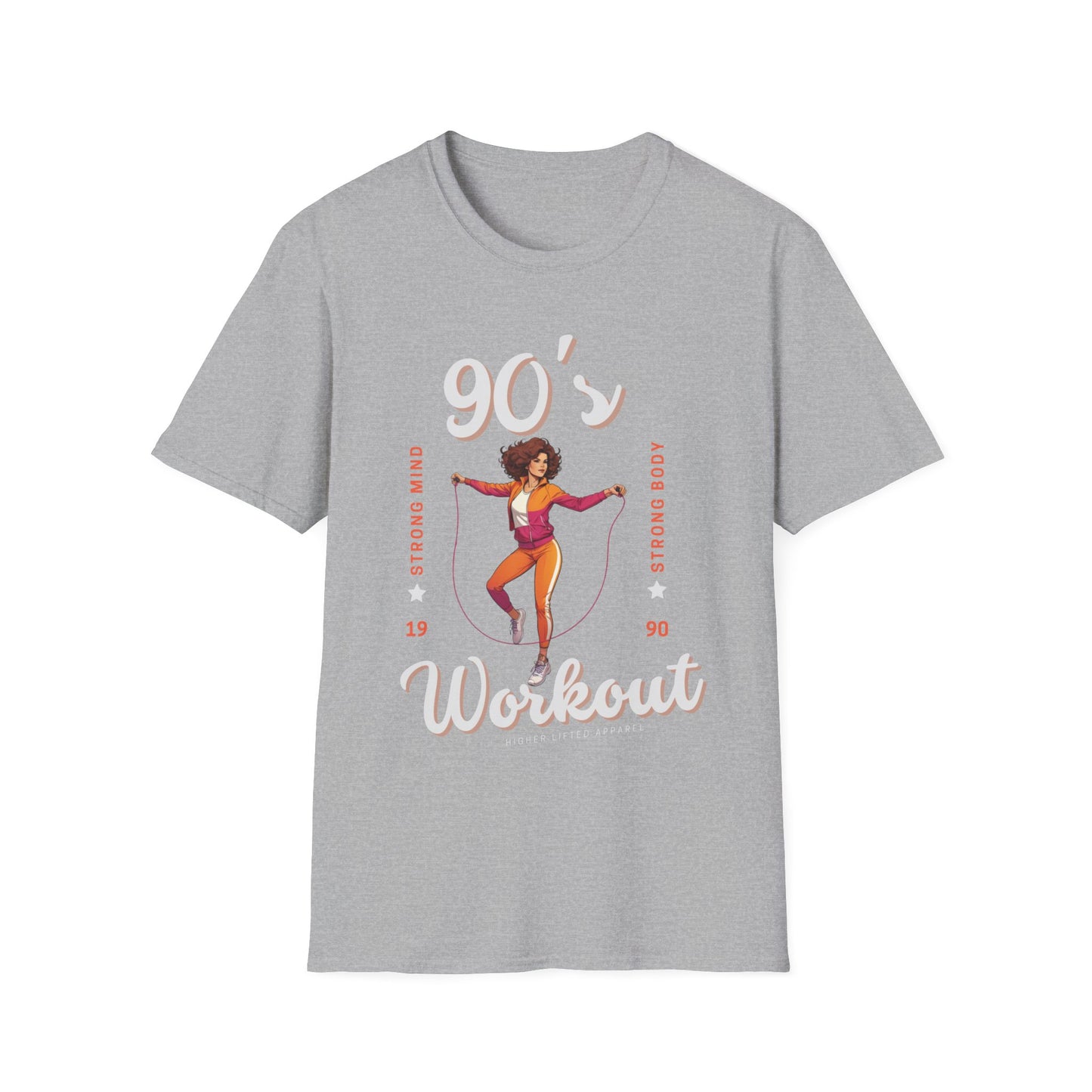 90's Workout Strong Mind Strong Body Gym T-shirt