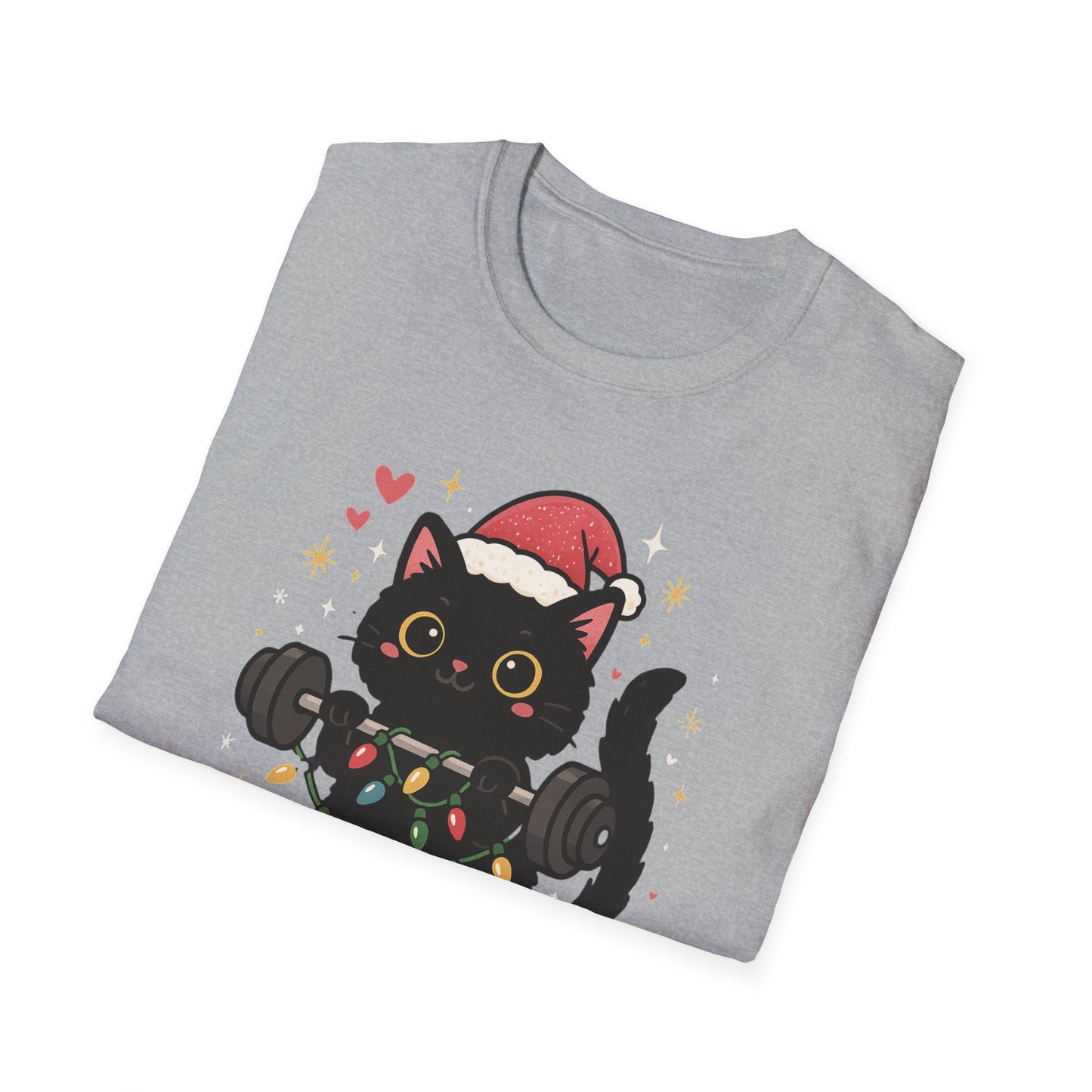 Meowy Christmas Cat Fitness T-shirt