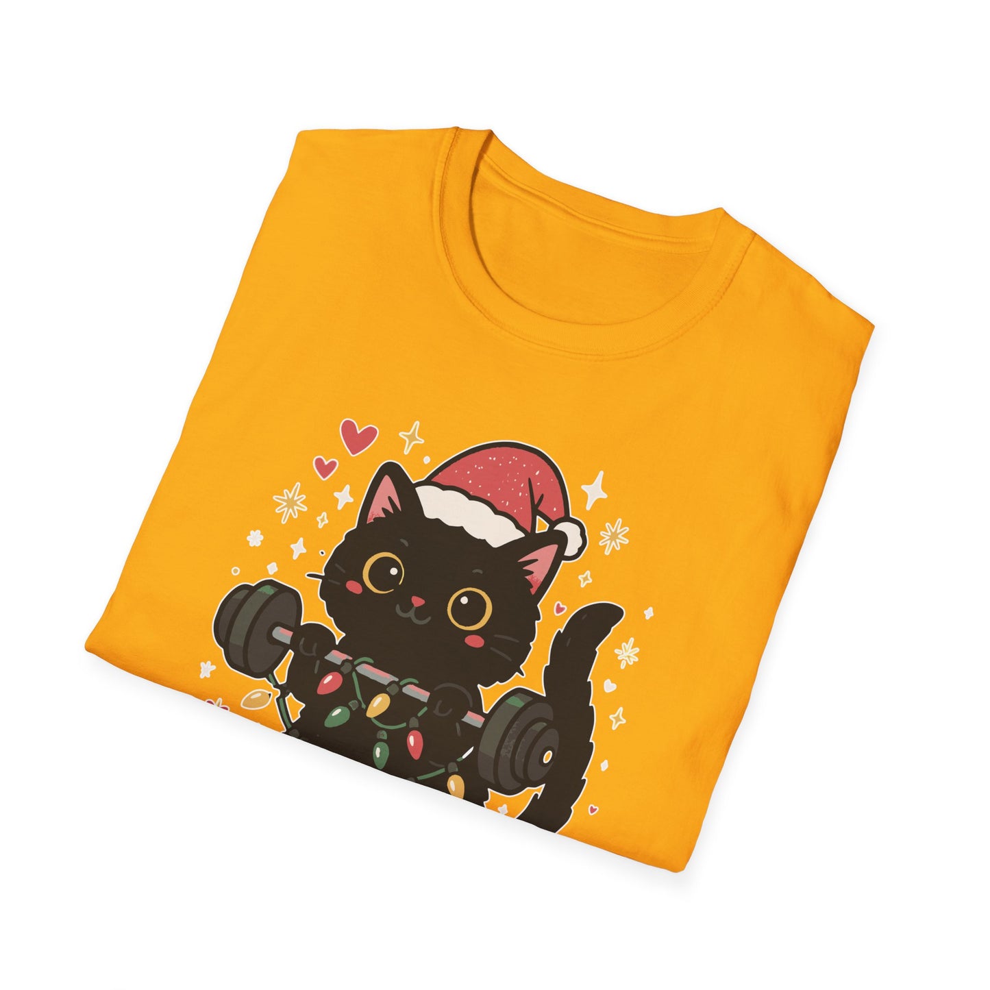Meowy Christmas Cat Fitness T-shirt