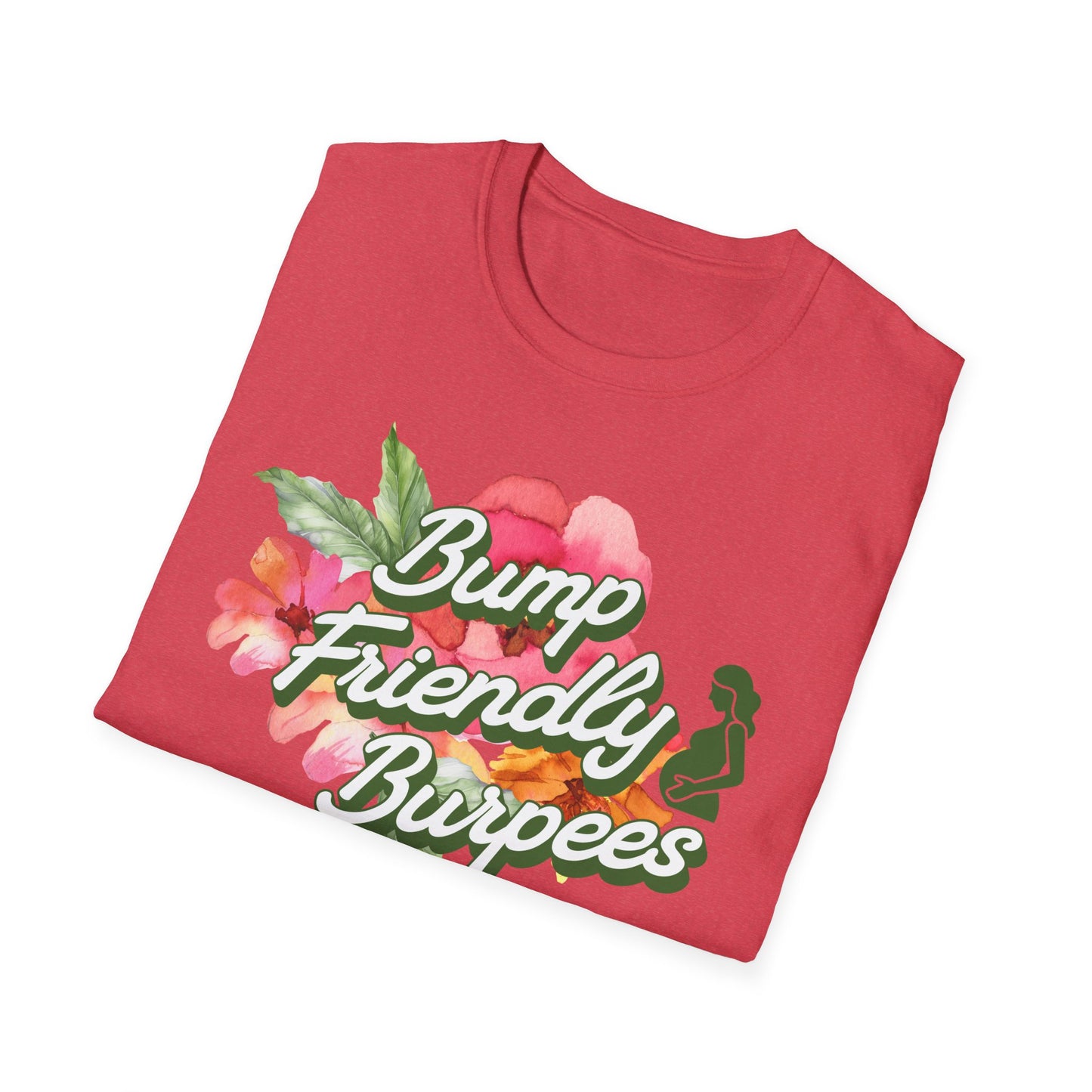 Maternity Fitness T-Shirt - Bump Friendly Burpees Pre/Postnatal Design