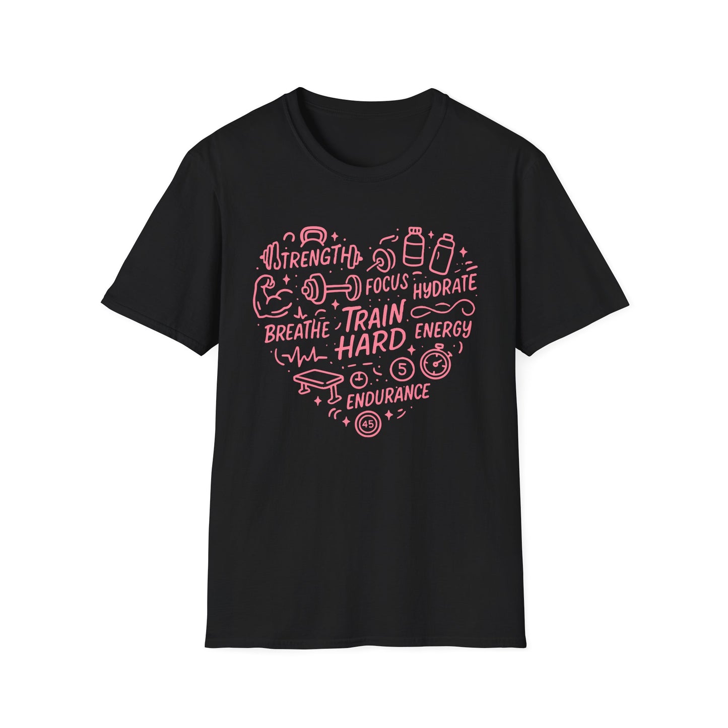 Train Heart Couple Fitness T-Shirt