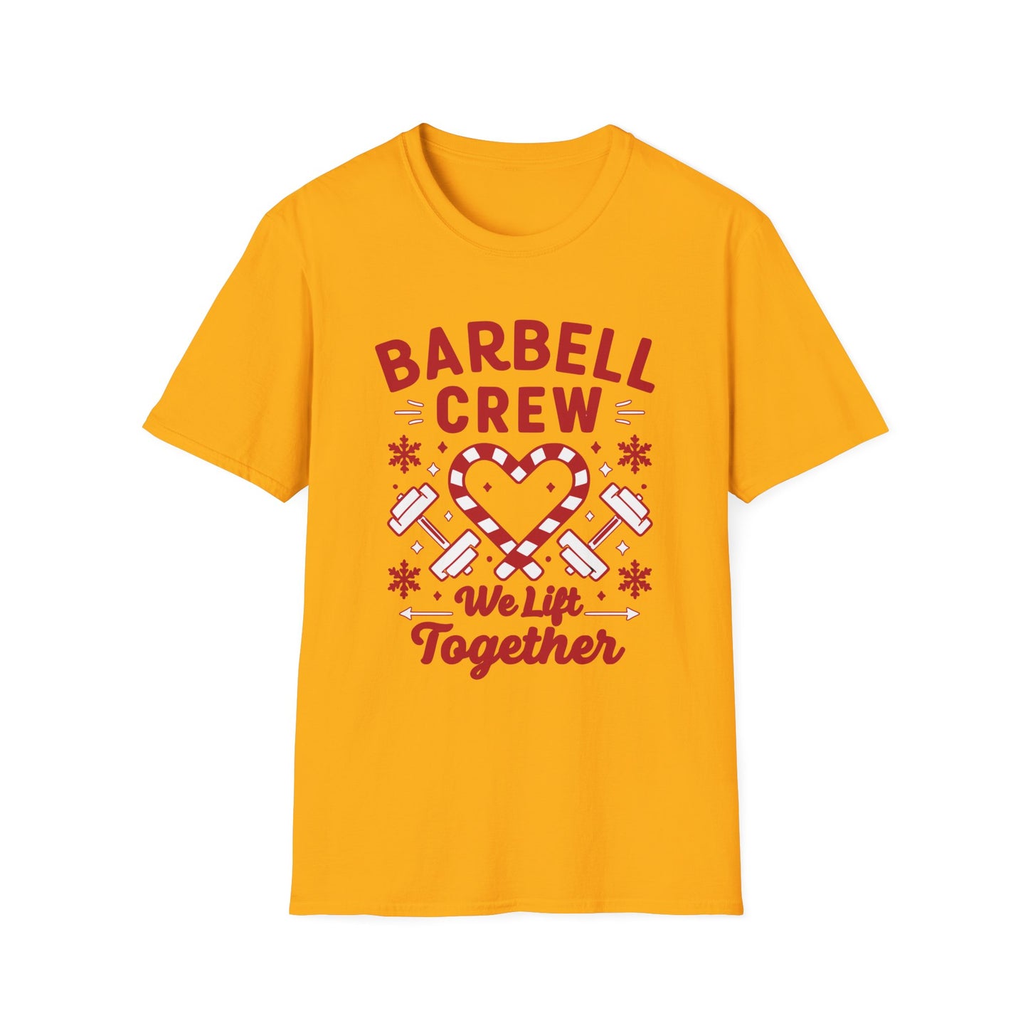 Christmas Barbell Crew Fitness T-shirt