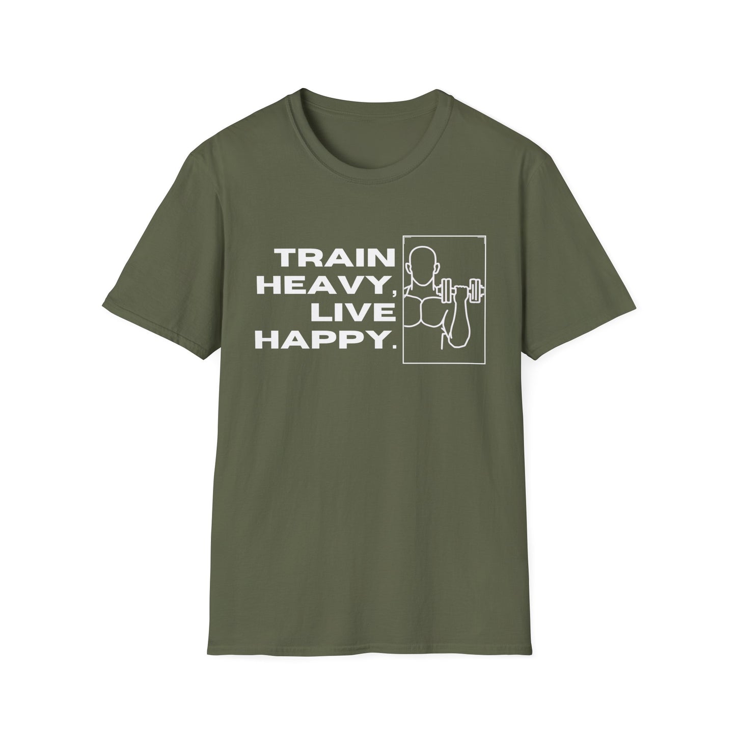 Train Heavy Live Happy Gym T-shirt