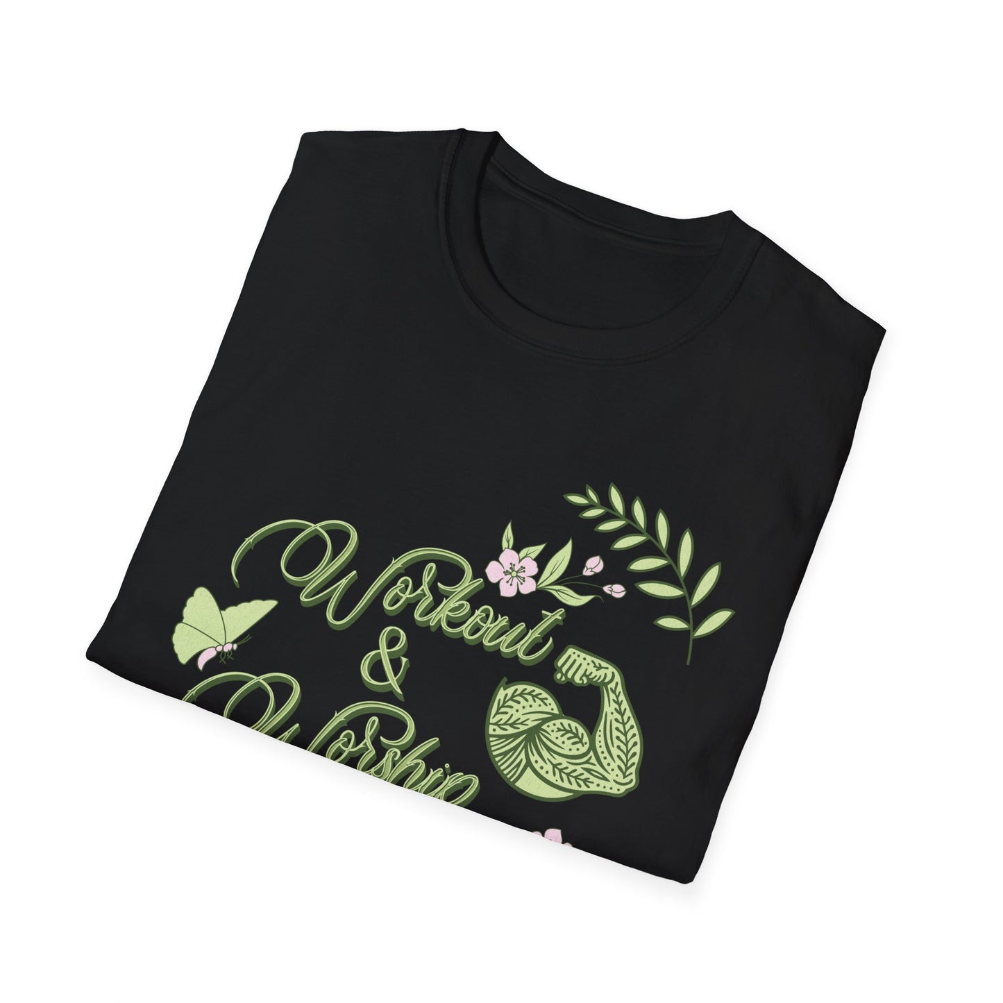 Workout & Worship - Faith-Based Fitness T-Shirt