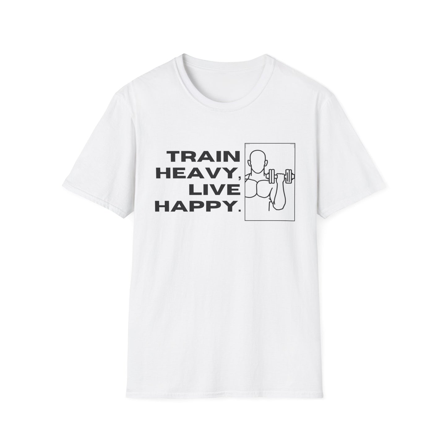 Train Heavy Live Happy Gym T-shirt