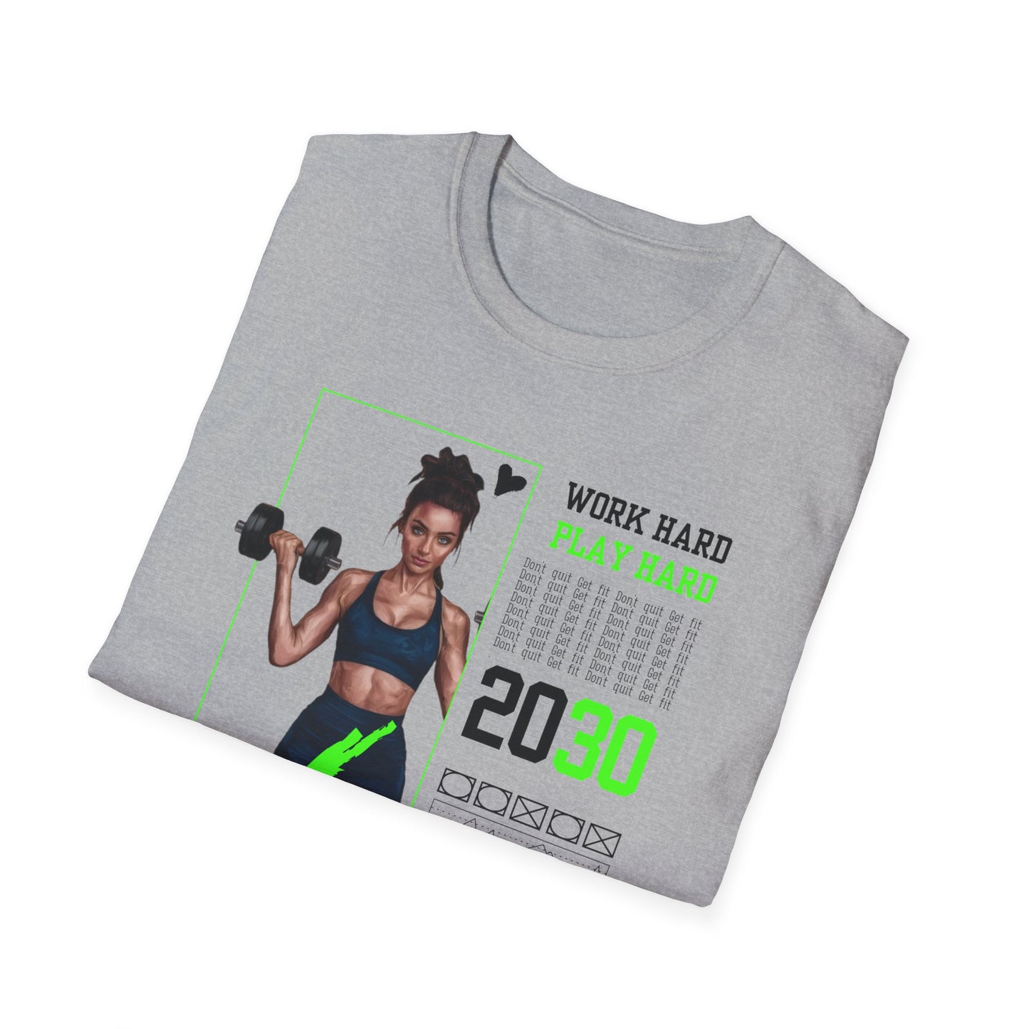 Work Hard Play Hard Gym Workout T-Shirt