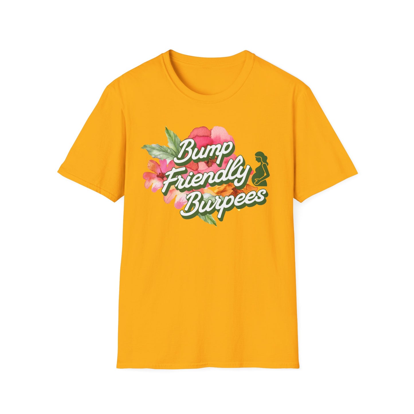 Maternity Fitness T-Shirt - Bump Friendly Burpees Pre/Postnatal Design