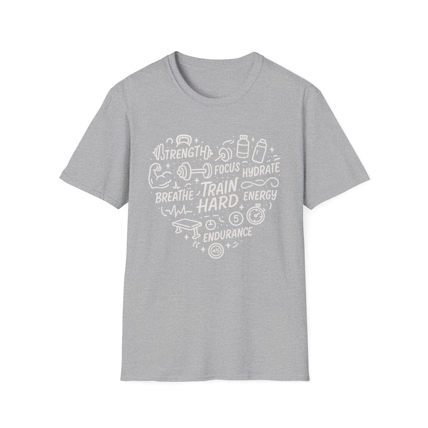 Train Heart Couple Fitness T-Shirt