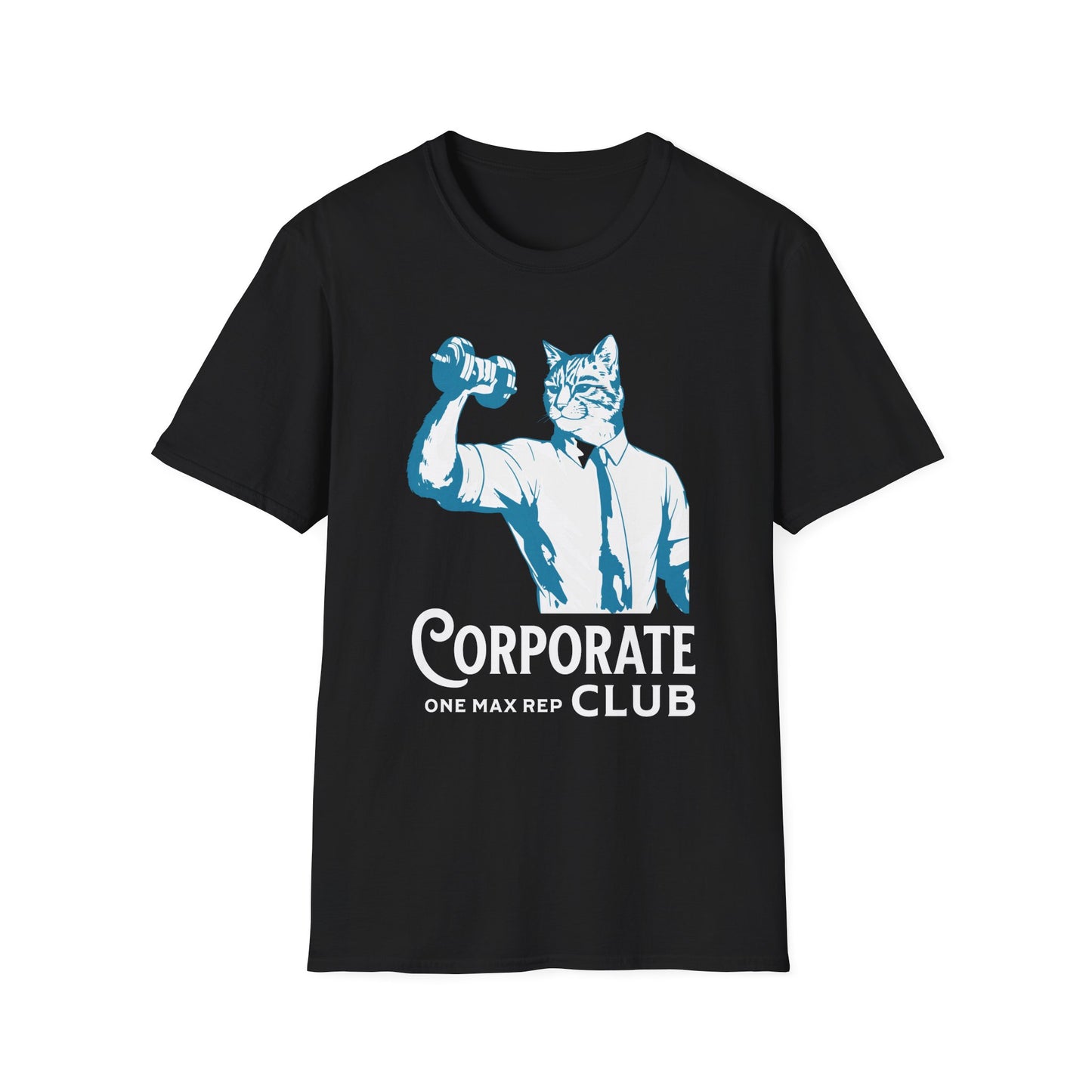 Unisex T-Shirt Powerlifting Corporate Cats 1 Rep Max Club