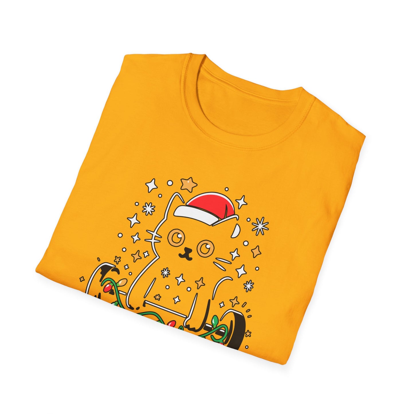 Christmas Cat Fitness T-shirt