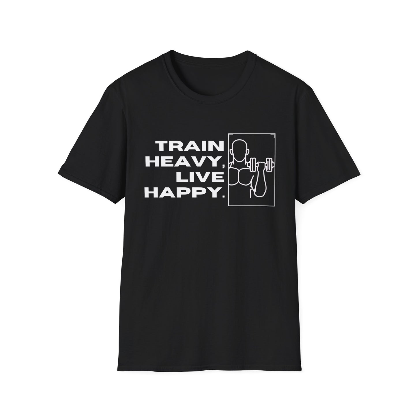 Train Heavy Live Happy Gym T-shirt
