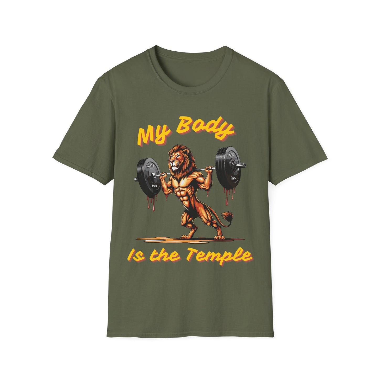 Lion My Body is the Temple Gym T-shirt