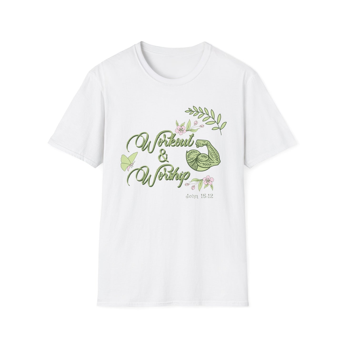 Workout & Worship - Faith-Based Fitness T-Shirt