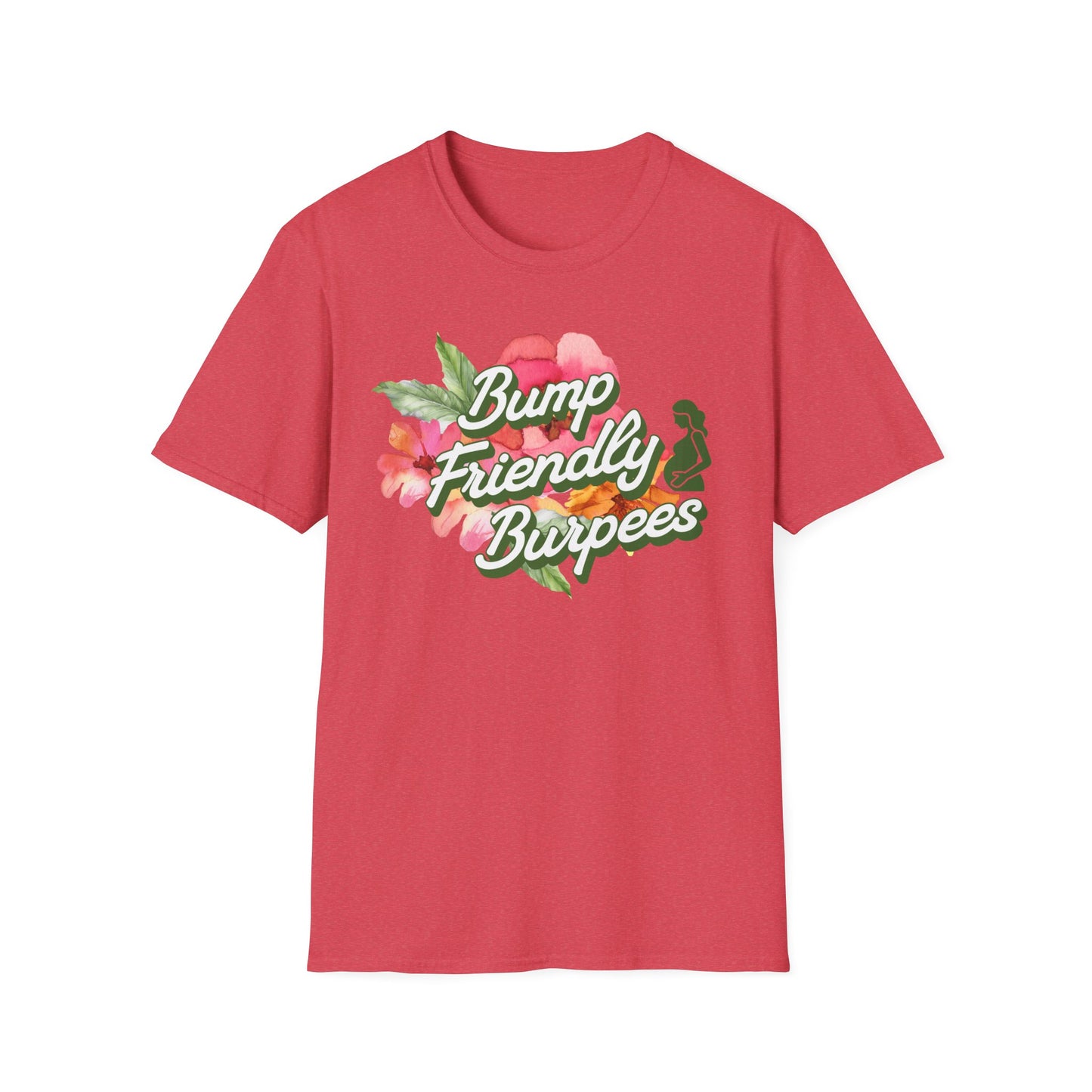 Maternity Fitness T-Shirt - Bump Friendly Burpees Pre/Postnatal Design