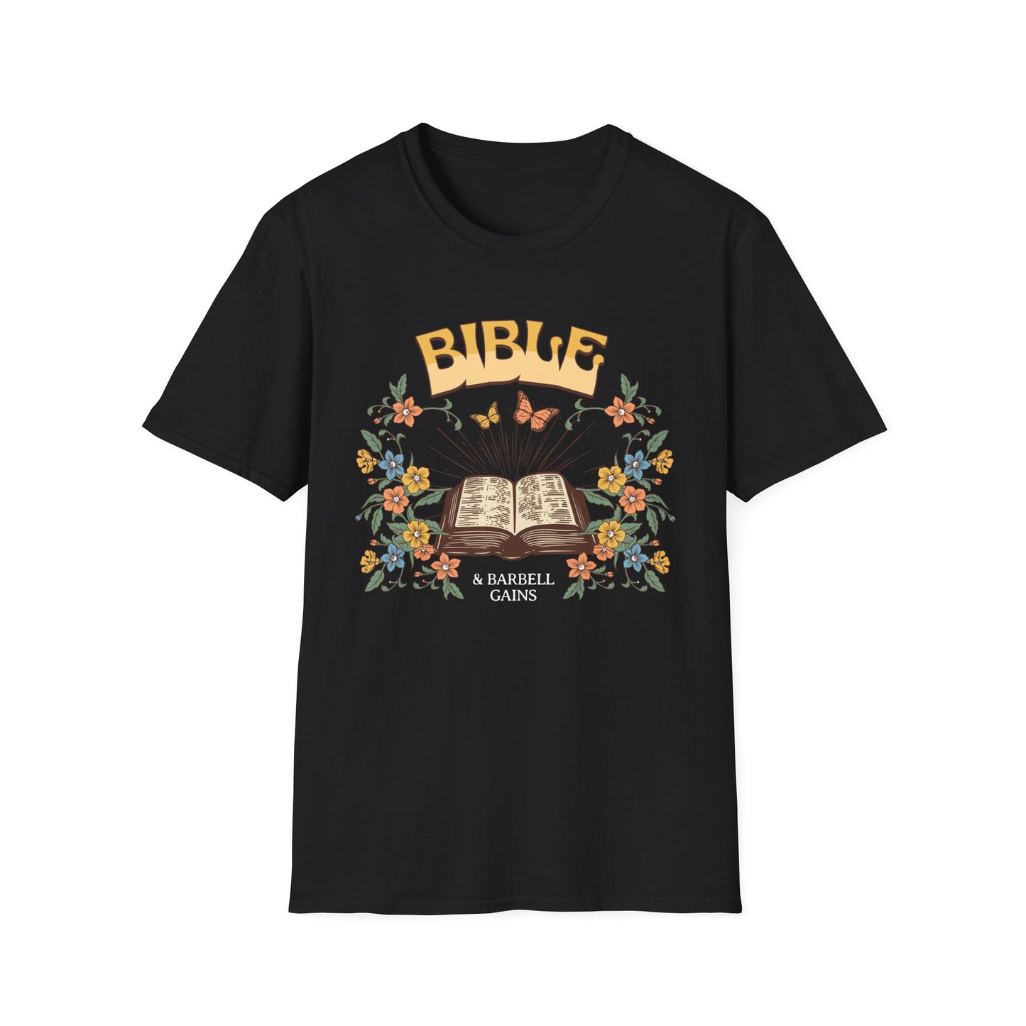 Faith-Based Fitness T-Shirt - Bible & Barbell Gains