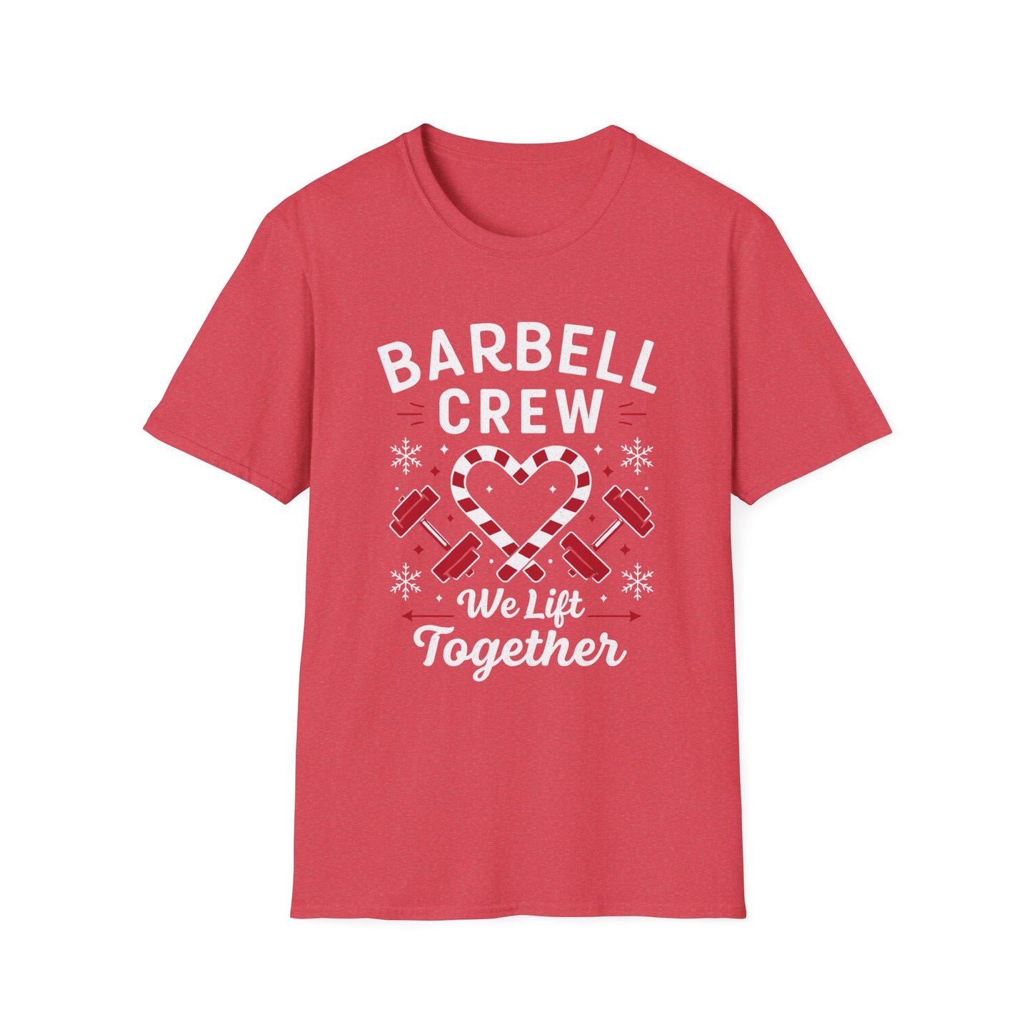 Christmas Barbell Crew Fitness T-shirt