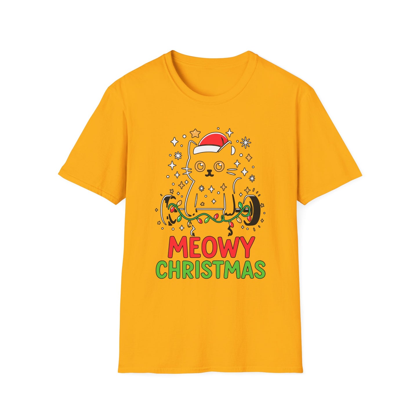 Christmas Cat Fitness T-shirt