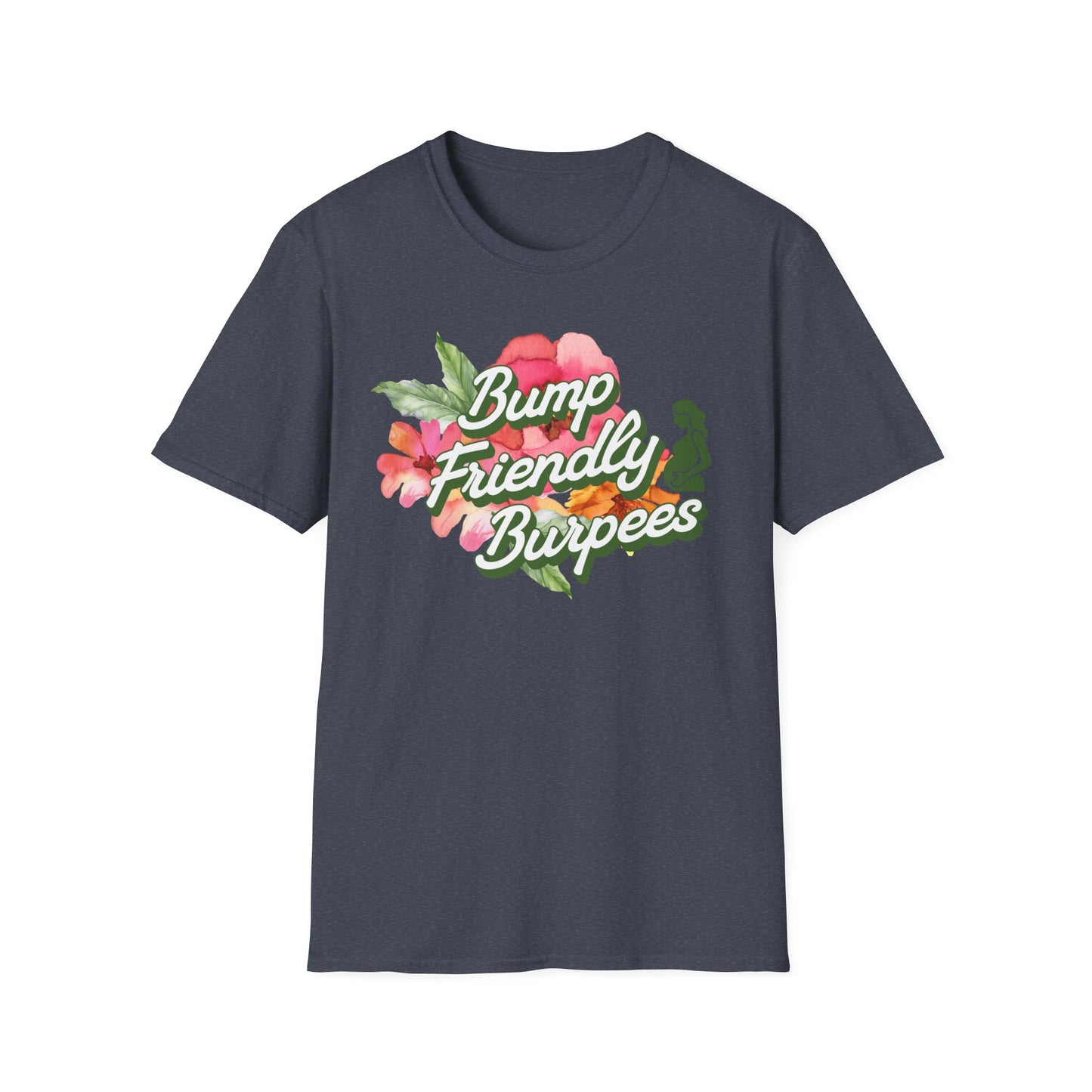 Maternity Fitness T-Shirt - Bump Friendly Burpees Pre/Postnatal Design
