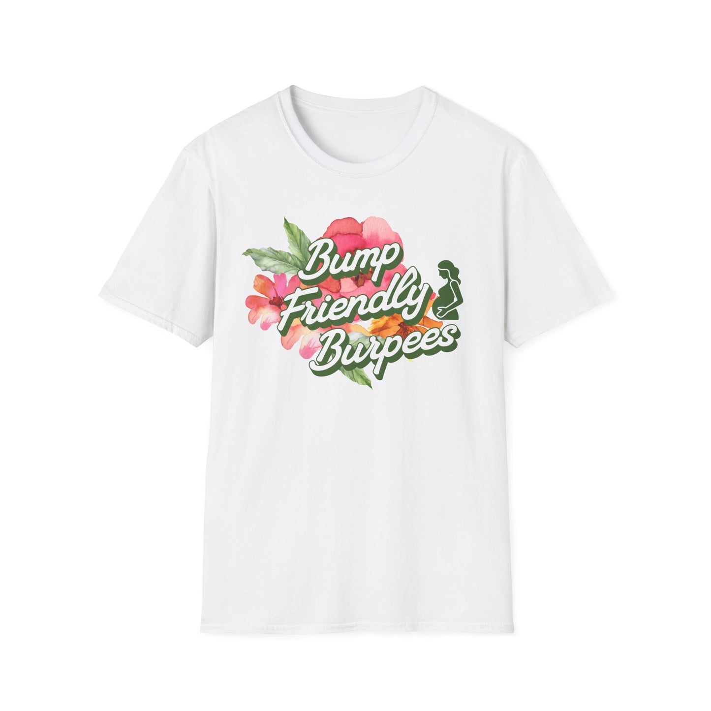 Maternity Fitness T-Shirt - Bump Friendly Burpees Pre/Postnatal Design