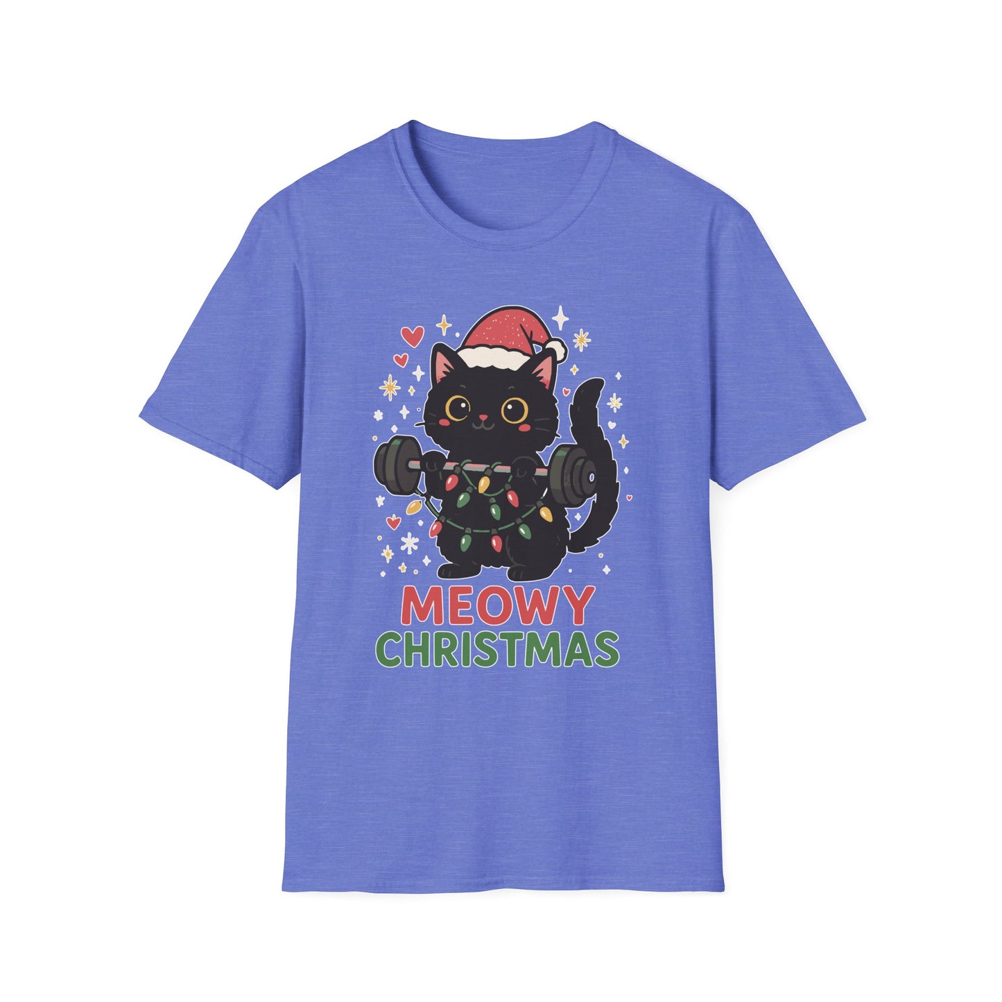 Meowy Christmas Cat Fitness T-shirt