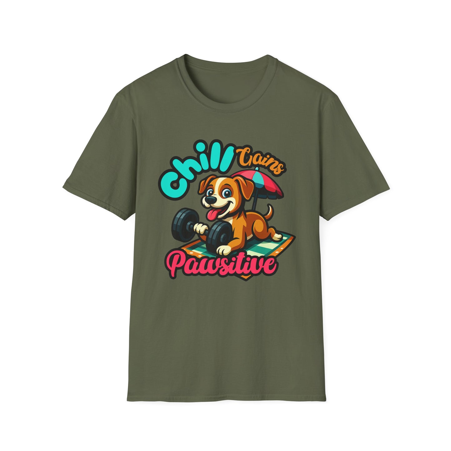 Chill Gains of Workout & Worship - Faith-Based Fitness T-Shirt 2