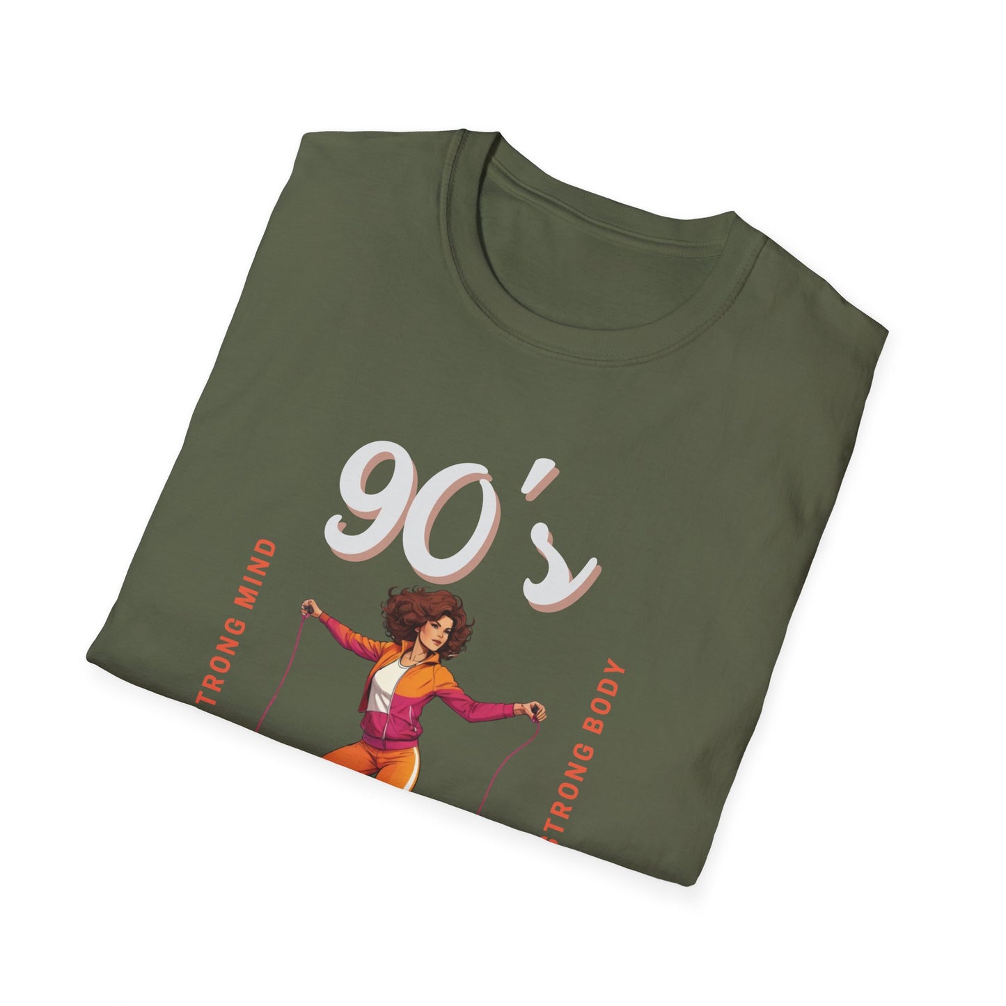 90's Workout Strong Mind Strong Body Gym T-shirt