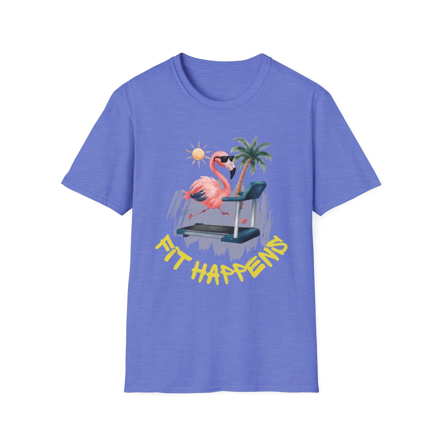 Fit Happens Treadmill Flamingo Gym T-Shirt