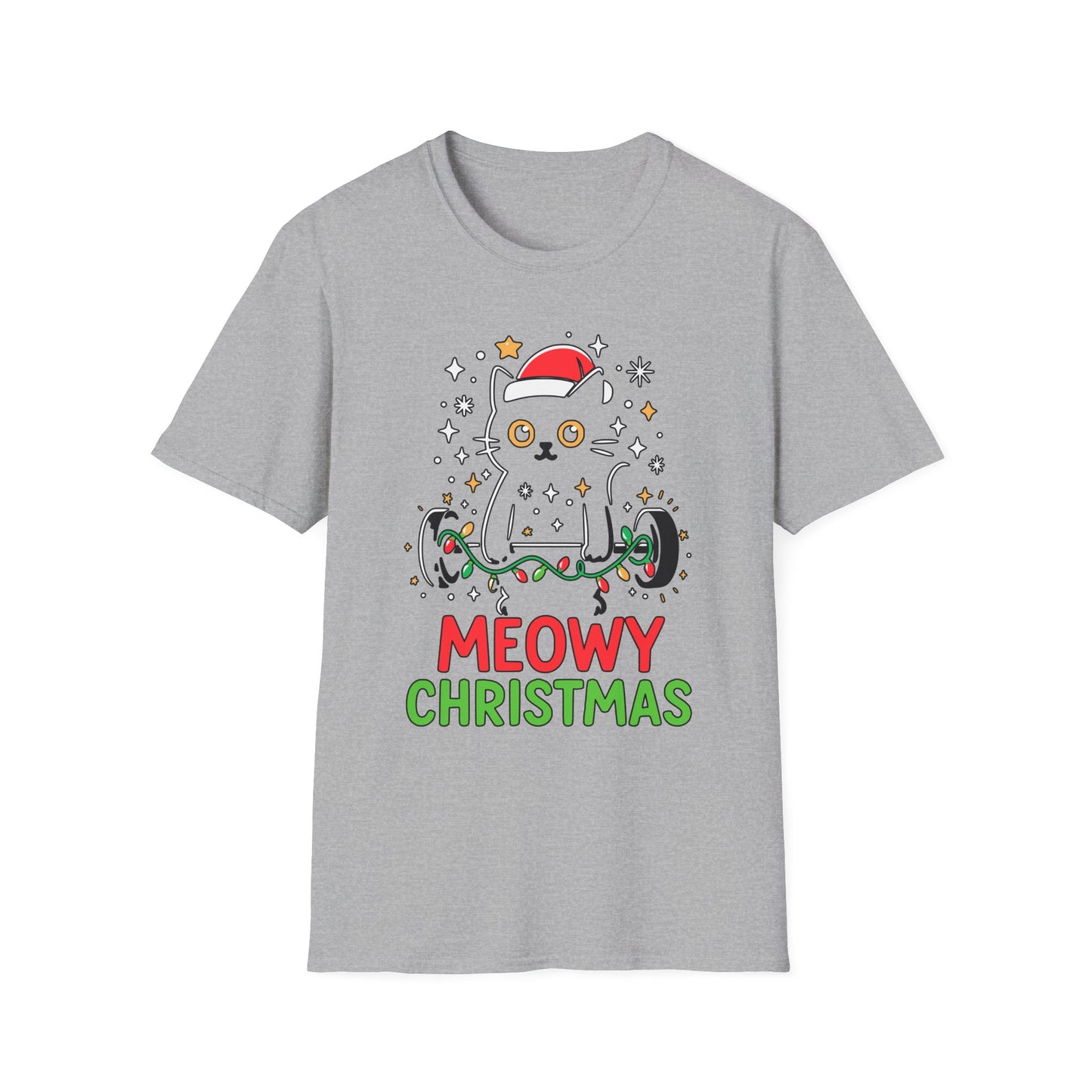 Christmas Cat Fitness T-shirt
