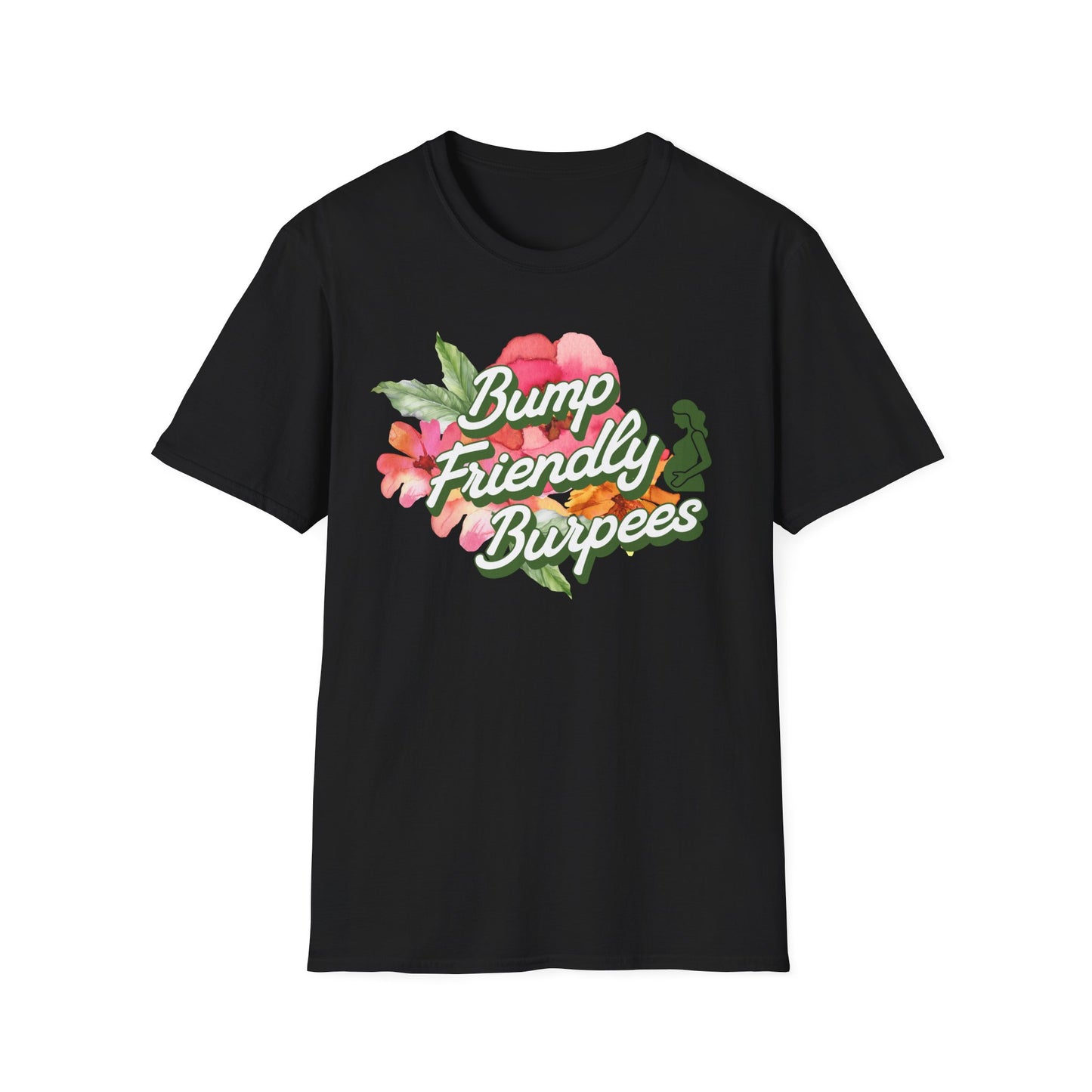 Maternity Fitness T-Shirt - Bump Friendly Burpees Pre/Postnatal Design