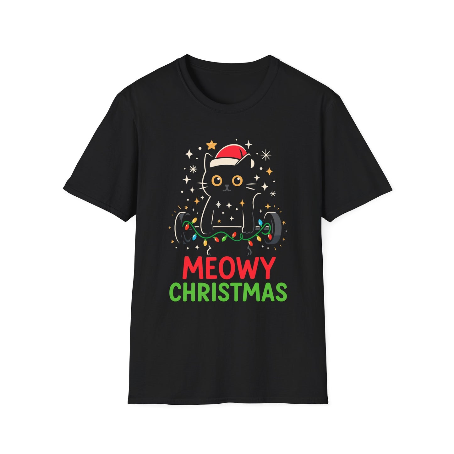 Christmas Cat Fitness T-shirt