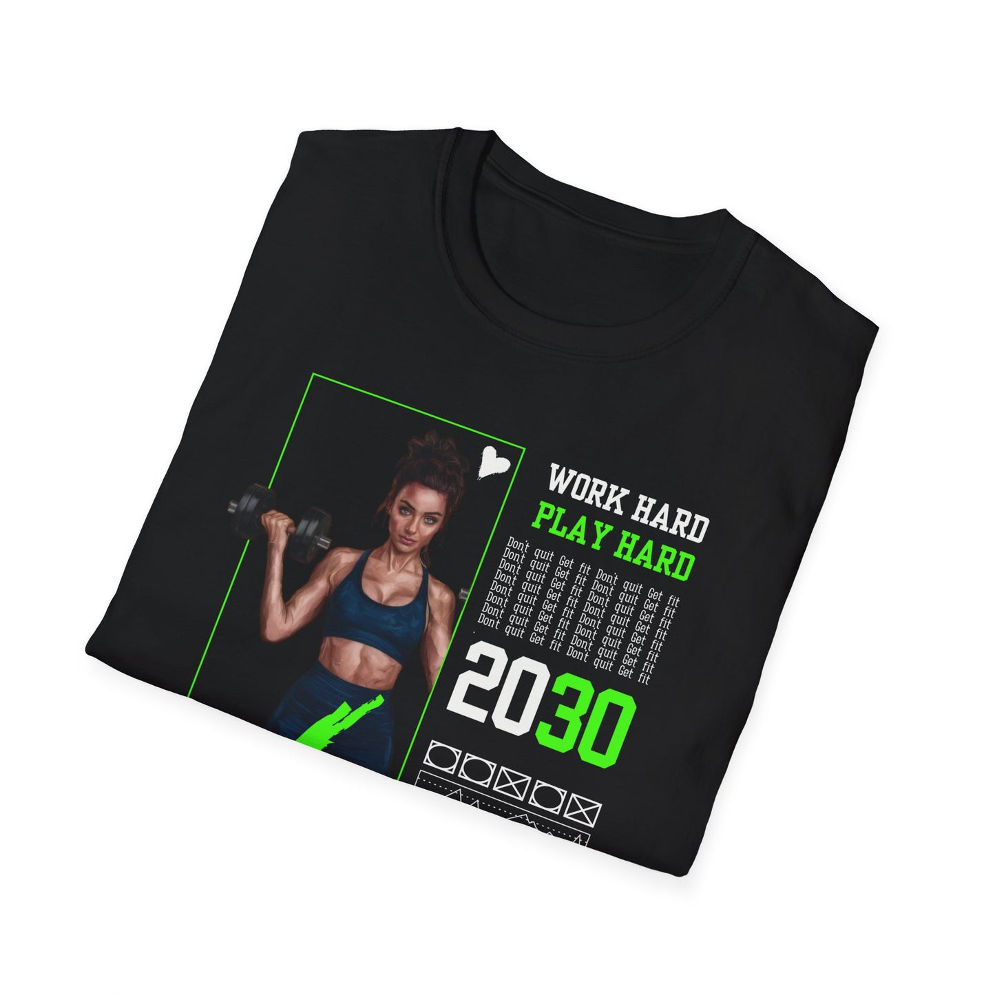 Work Hard Play Hard Gym Workout T-Shirt