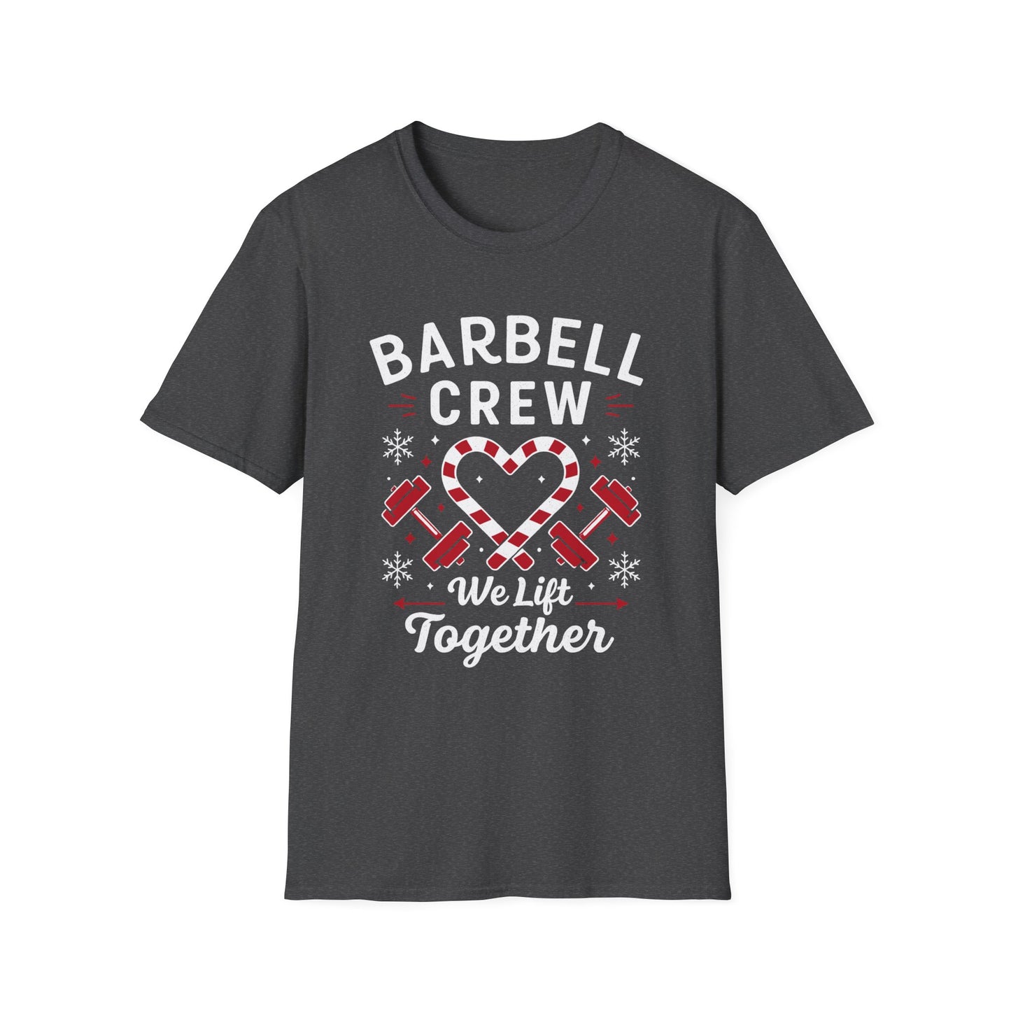 Christmas Barbell Crew Fitness T-shirt