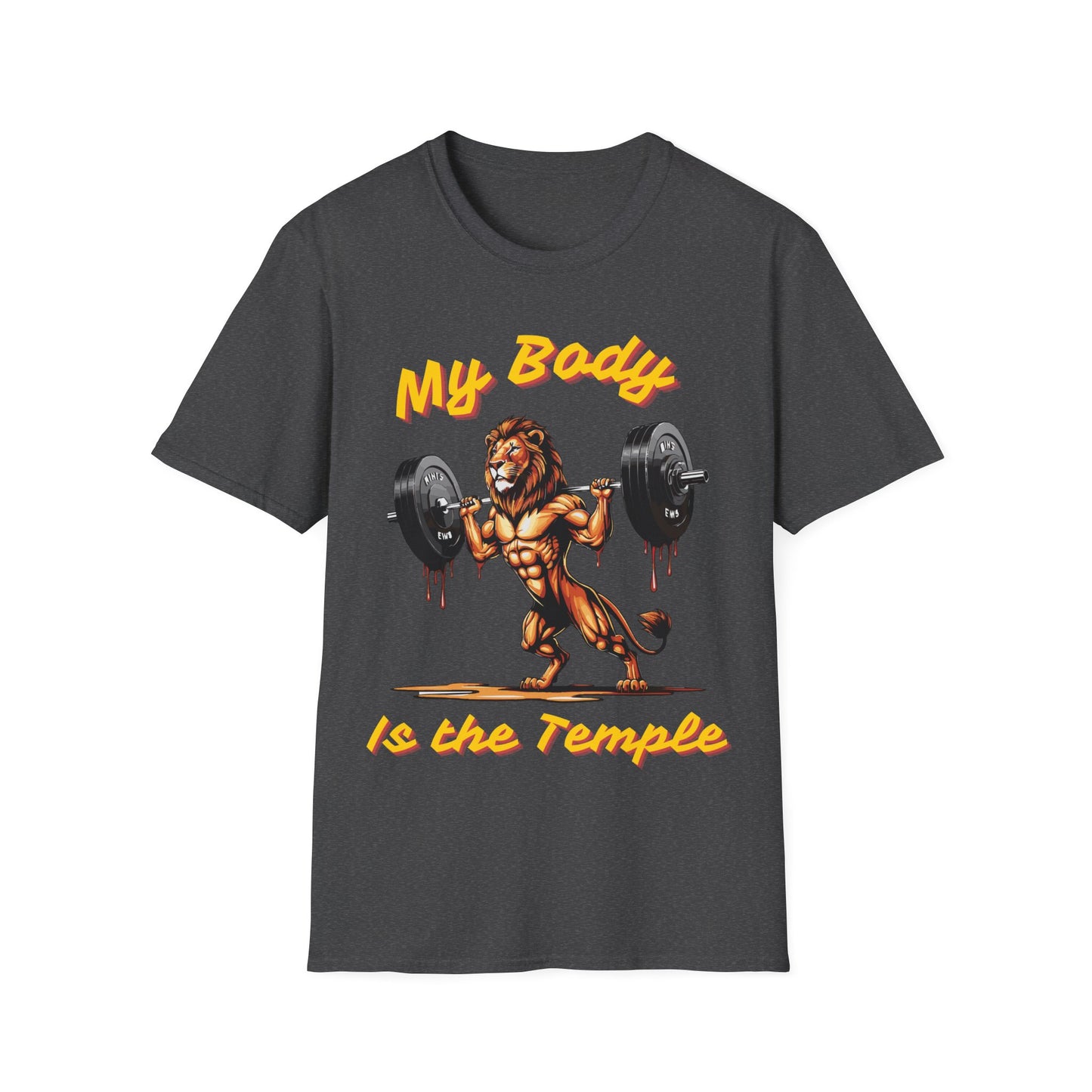 Lion My Body is the Temple Gym T-shirt