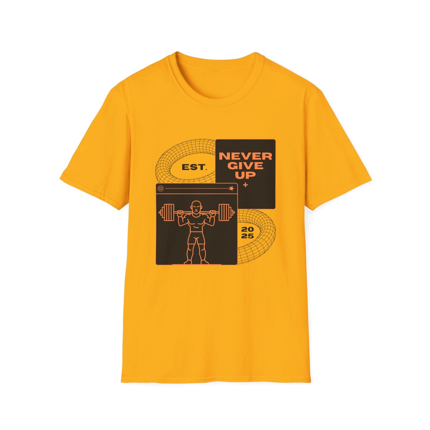 Never Give Up Est. 2025 Gym T-shirt