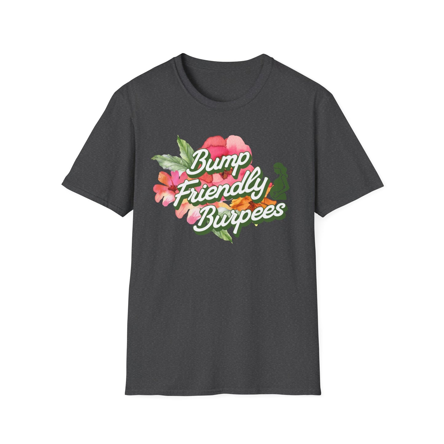 Maternity Fitness T-Shirt - Bump Friendly Burpees Pre/Postnatal Design