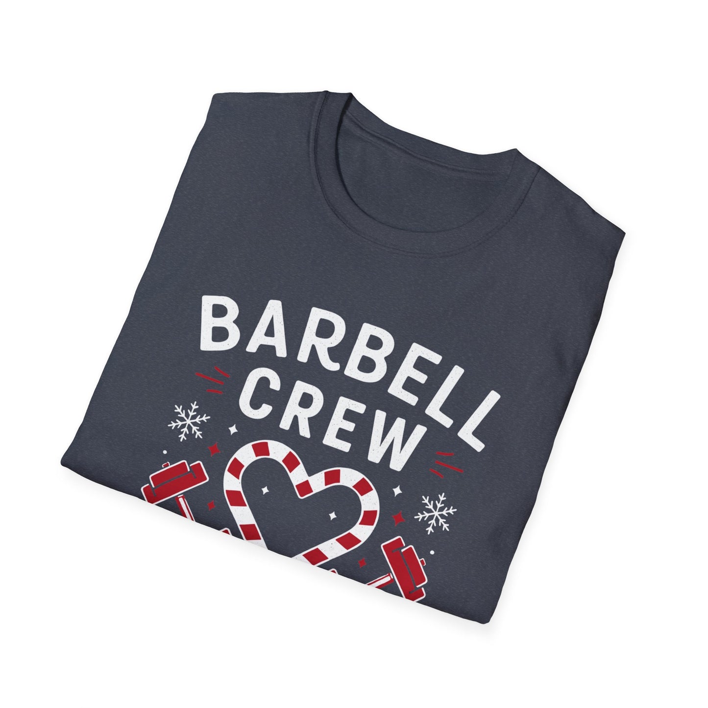 Christmas Barbell Crew Fitness T-shirt