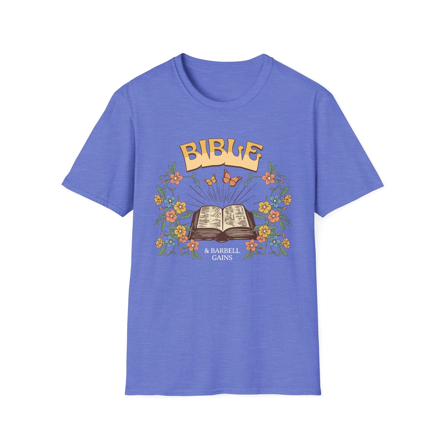 Faith-Based Fitness T-Shirt - Bible & Barbell Gains