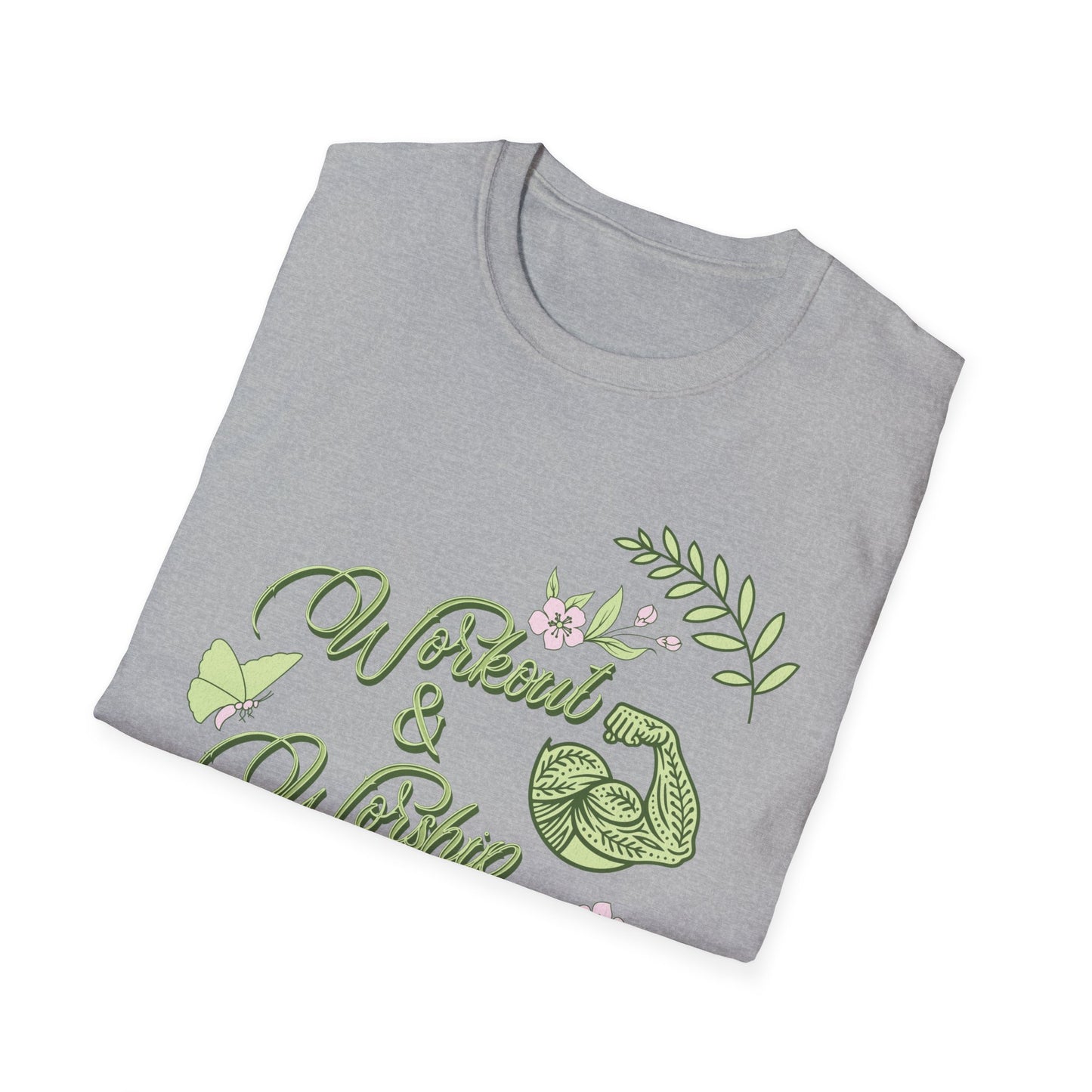Workout & Worship - Faith-Based Fitness T-Shirt