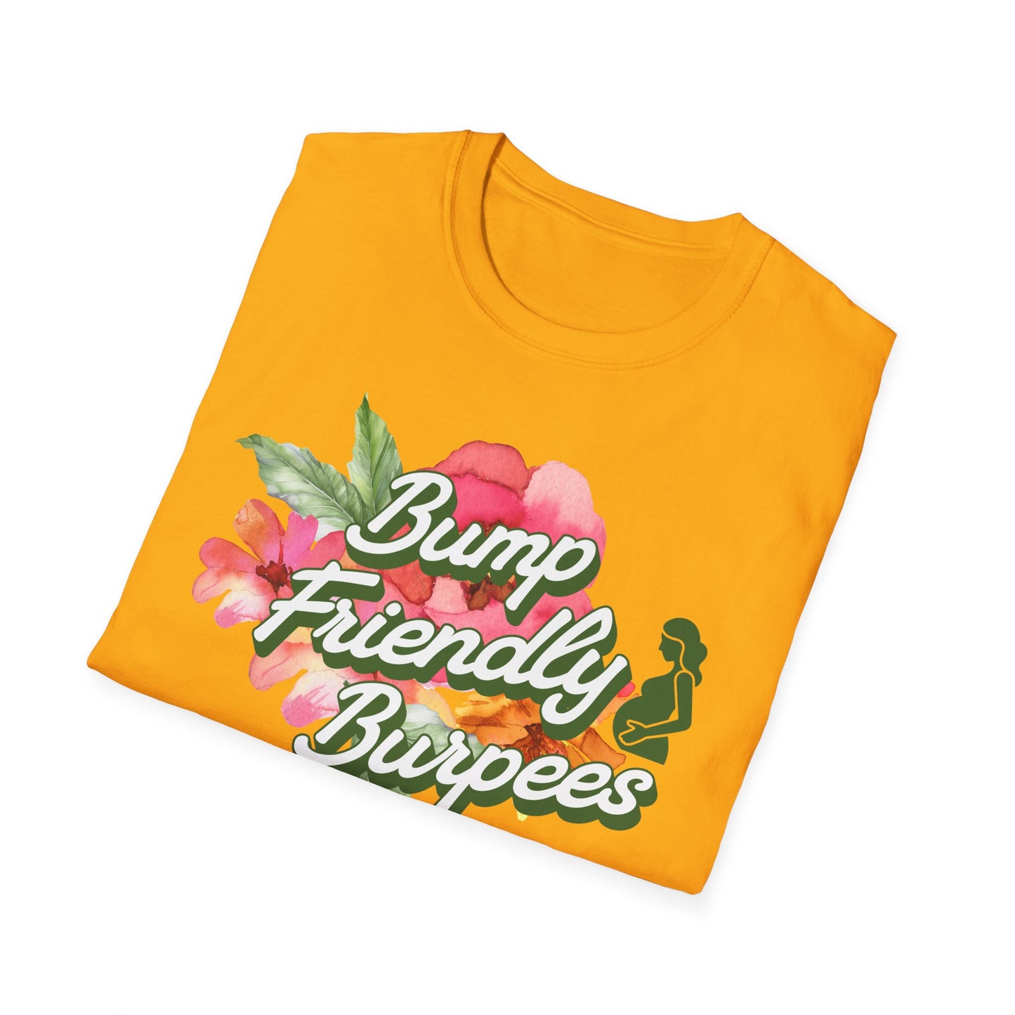 Maternity Fitness T-Shirt - Bump Friendly Burpees Pre/Postnatal Design